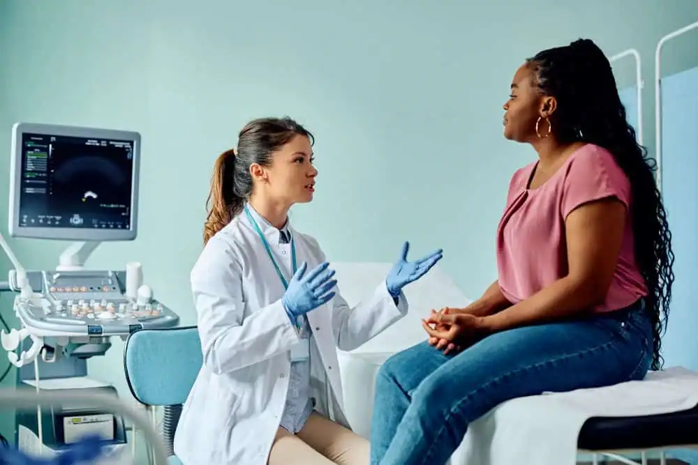 Rejuvenating Intimacy: Exploring Surgical Solutions for Vaginal Laxity 1 Woman have consultation about vaginal laxity Poole